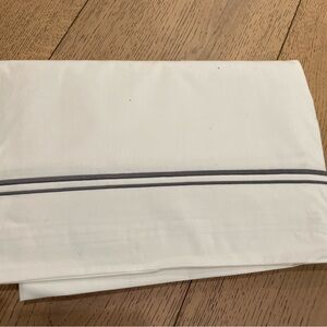 White Sheet with Gray Stripe